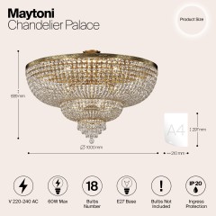 Люстра Maytoni DIA890-CL-18-G