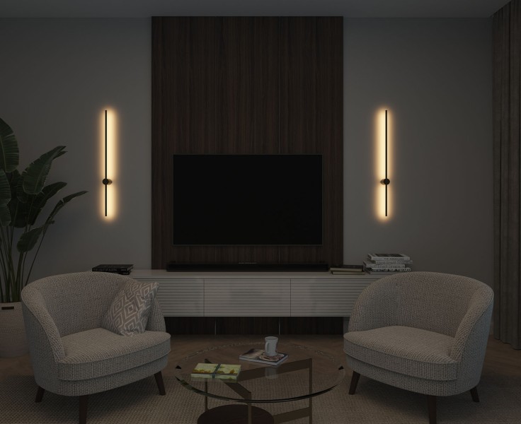 DK5014-SG Бра 1000 мм, 3000К, IP20, 12 Вт, матовое золото