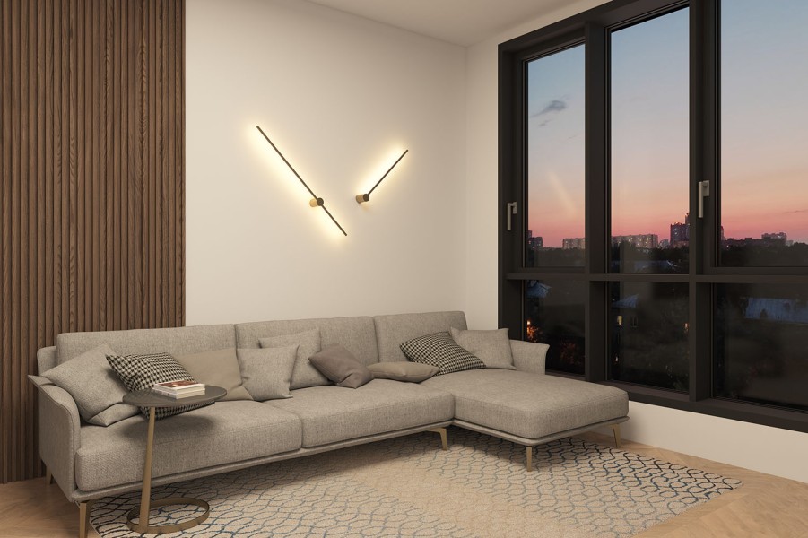 DK5014-SG Бра 1000 мм, 3000К, IP20, 12 Вт, матовое золото