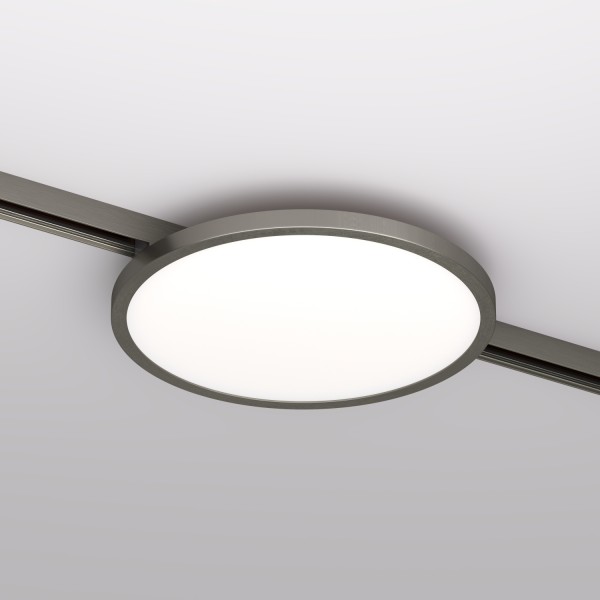 DK5763-DN Светильник для трека SHINE FLOW со светодиодом, D198*H27, 48V DC, 15W, RA?90, 3000K, IP20, темный никель, алюминий