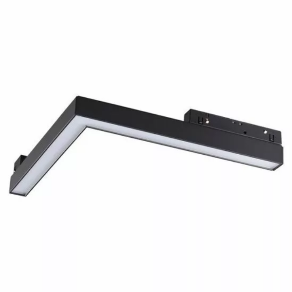 LINER MAGNETIC S20 Угловой 48V 14.4W 120° 3000K CRI90 OSRAM | Черный корпус L305х305mm