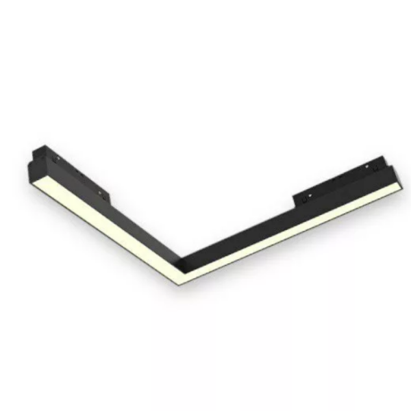 LINER MAGNETIC S20 Угловой 48V 14.4W 120° 3000K CRI90 OSRAM | Черный корпус L305х305mm