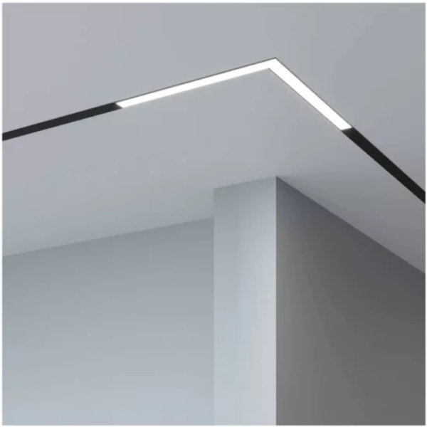 LINER MAGNETIC S20 Угловой 48V 14.4W 120° 3000K CRI90 OSRAM | Черный корпус L305х305mm