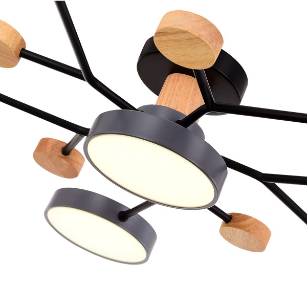 SLE6006-702-06 Светильник потолочный Серый/Серый LED 6*12W 3000K/4500K/6000K FAEMA