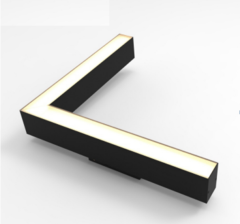 LINER MAGNETIC S20 Угловой 48V 14.4W 120° 4000K CRI90 OSRAM | Черный корпус L305х305mm