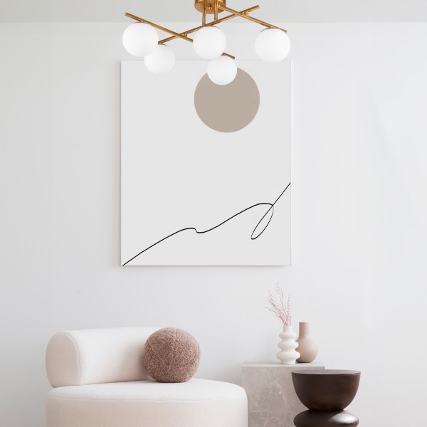 SLE1195-302-07 Светильник потолочный Латунь/Белый E14 7*40W SIERRA