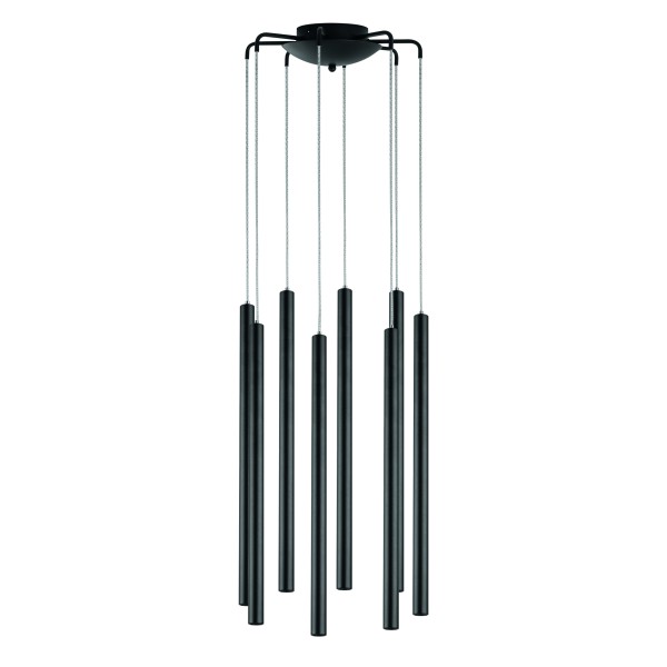 L8T747247 Люстра TUBO LED 40W 2560LM 25G ЧЕРНЫЙ 4000K (574737+747247 (8шт)