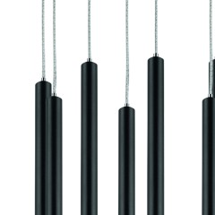 L8T747247 Люстра TUBO LED 40W 2560LM 25G ЧЕРНЫЙ 4000K (574737+747247 (8шт)