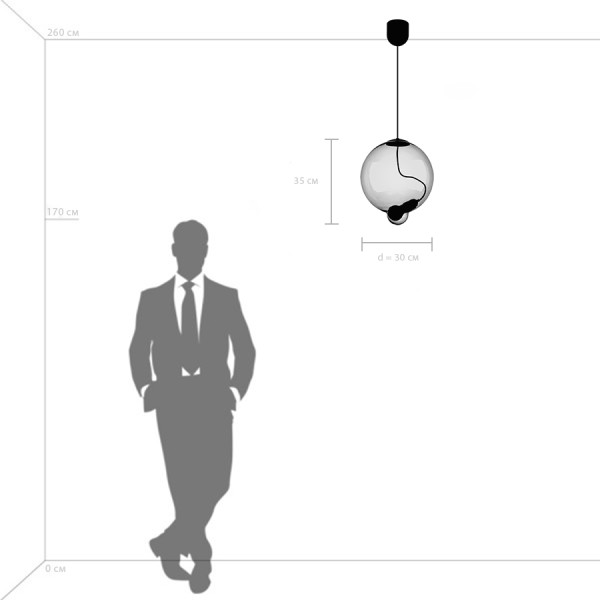 805300 Люстра COLORE 1х8W (led) E27 АЛЮМИНИЙ/ПРОЗРАЧНЫЙ