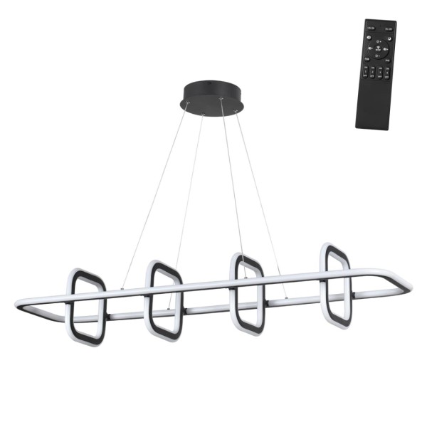 359185 OVER NT23 312 черный Светильник подвесной диммируемый, в комплекте пульт ДУ IP20 LED 4000К 175W 220V ONDO