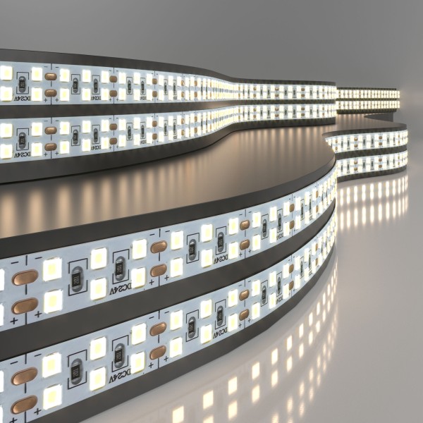 Двухрядная светодиодная лента 240 LED 18 Вт IP20 4200К дневной белый, 5м 2835 24V 240Led 18W IP20