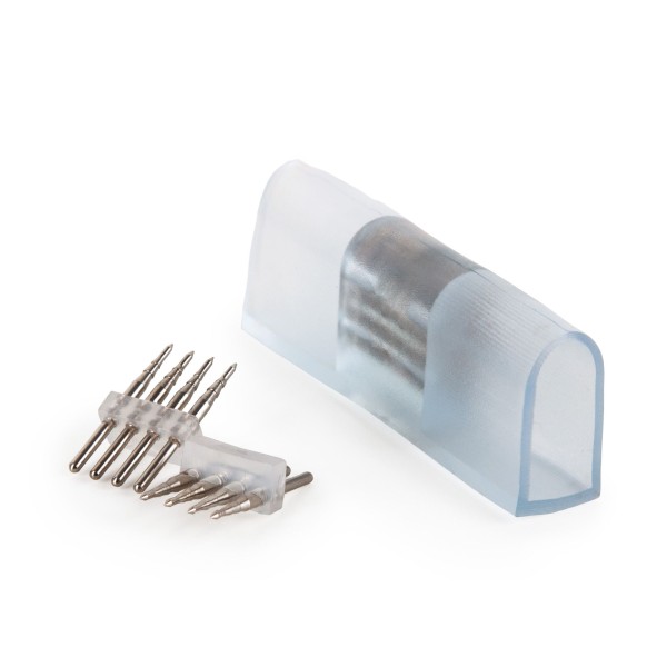 Переходник для одностороннего светодиодного гибкого неона LS001 220V 5050 RGB (10 шт.) PSL-12