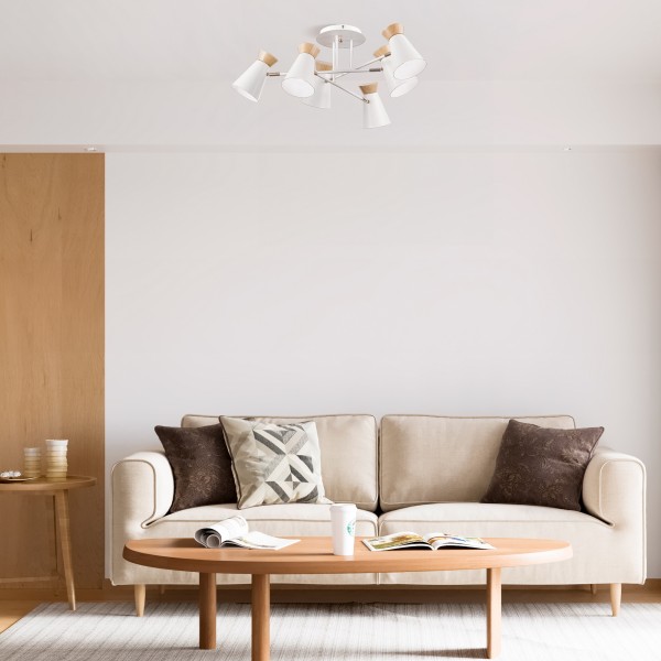 SLE1252-504-01 Прикроватная лампа Белый, Золотистый/Белый, Дерево E27 1*60W ALFEO