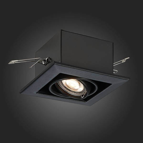 ST250.448.01 Св-к встр. Черный GU10 1*50W L126xW126xH70 220V Без ламп Встраиваемые светильники