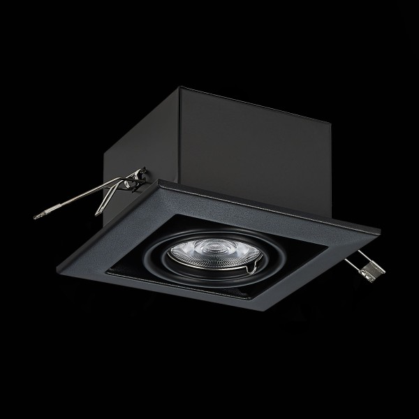 ST250.448.01 Св-к встр. Черный GU10 1*50W L126xW126xH70 220V Без ламп Встраиваемые светильники