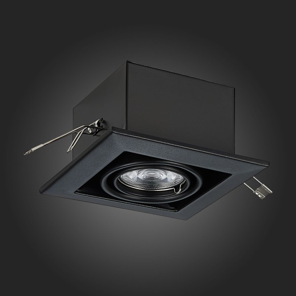 ST250.448.01 Св-к встр. Черный GU10 1*50W L126xW126xH70 220V Без ламп Встраиваемые светильники