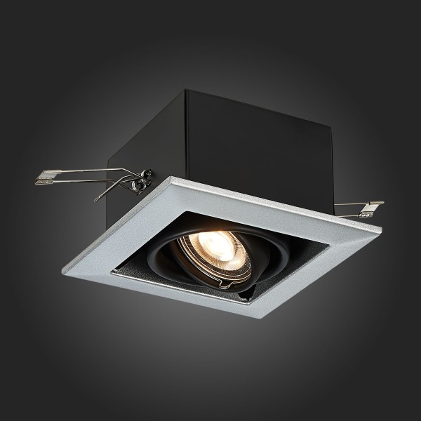 ST250.148.01 Св-к встр. Черный GU10 1*50W L126xW126xH70 220V Без ламп Встраиваемые светильники