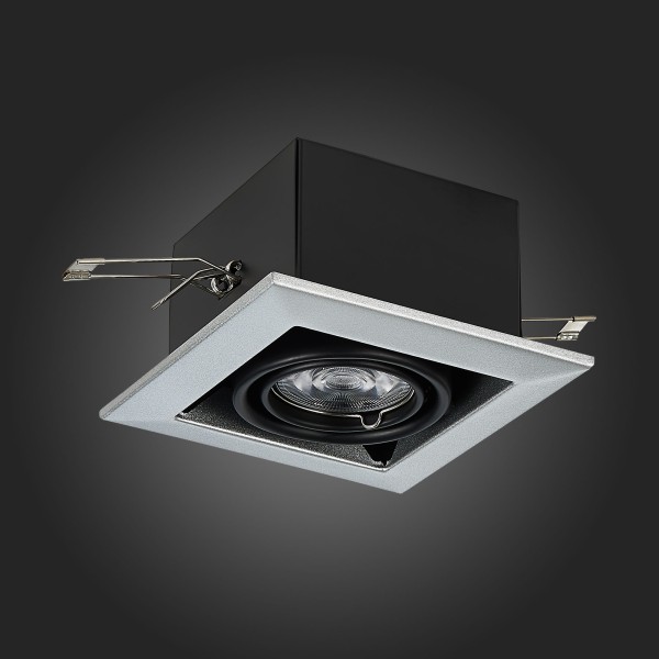 ST250.148.01 Св-к встр. Черный GU10 1*50W L126xW126xH70 220V Без ламп Встраиваемые светильники