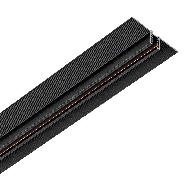 506327 Трек 24V двухконтактный однофазный встраиваемый LINEA 2м ЧЕРНЫЙ