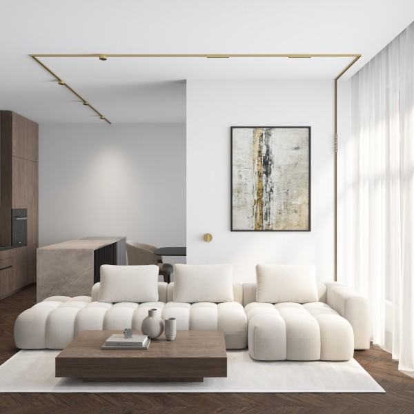 DK5072-SB Бра SHINE WALL со светодиодом, D104*H68, IP20, 3000К, 3W, RA?90, сатинированная латунь, алюминий