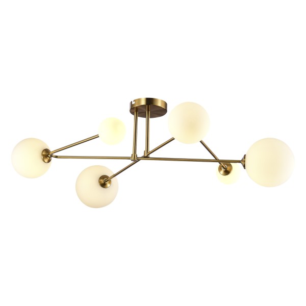 SLE2211-302-06 Светильник потолочный Латунь/Белый G9 LED 6*5W FANTINI