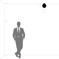 812117 Люстра GLOBO 1х40W E14 ЧЕРНЫЙ/БЕЛЫЙ