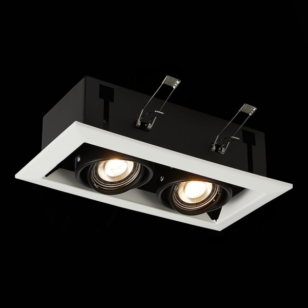 ST250.548.02 Св-к встр. Черный GU10 2*50W L245xW126xH70 220V Без ламп Встраиваемые светильники