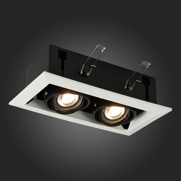 ST250.548.02 Св-к встр. Черный GU10 2*50W L245xW126xH70 220V Без ламп Встраиваемые светильники