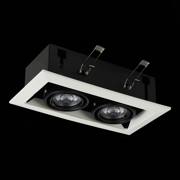 ST250.548.02 Св-к встр. Черный GU10 2*50W L245xW126xH70 220V Без ламп Встраиваемые светильники