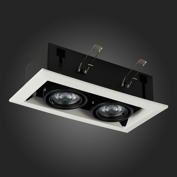 ST250.548.02 Св-к встр. Черный GU10 2*50W L245xW126xH70 220V Без ламп Встраиваемые светильники