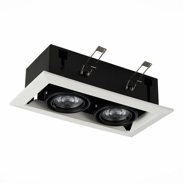 ST250.548.02 Св-к встр. Черный GU10 2*50W L245xW126xH70 220V Без ламп Встраиваемые светильники