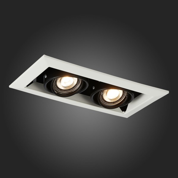 ST250.548.02 Св-к встр. Черный GU10 2*50W L245xW126xH70 220V Без ламп Встраиваемые светильники