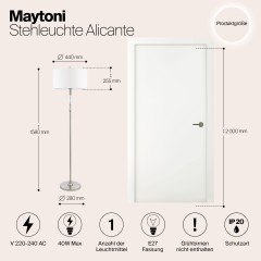 Напольный светильник (торшер) Maytoni MOD014FL-01N