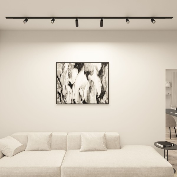 DK6060-BK Трековый светильник IP 20, 15 Вт, GU10, черный, алюминий