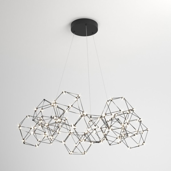 Подвесной светильник 90169/12 черный жемчуг