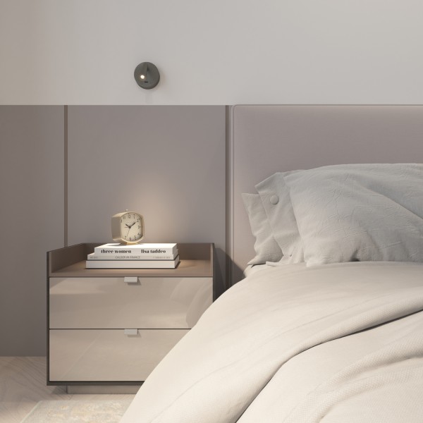 DK5072-DN Бра SHINE WALL со светодиодом, D104*H68, IP20, 3000К, 3W, RA?90, темный никель, алюминий