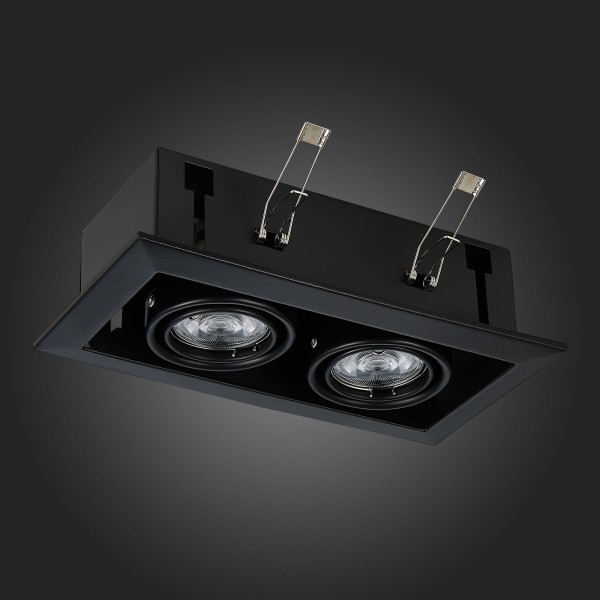 ST250.448.02 Св-к встр. Черный GU10 2*50W L245xW126xH70 220V Без ламп Встраиваемые светильники