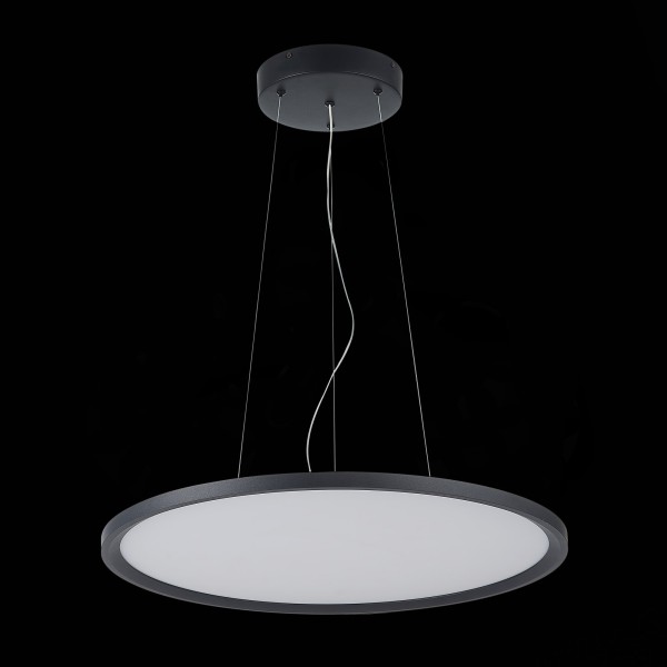 ST602.443.56 Светильник подвесной Черный LED 1*56W 4000K 5 040Lm Ra>80 120 IP20 D600xH36 185-265V Подвесные светильники