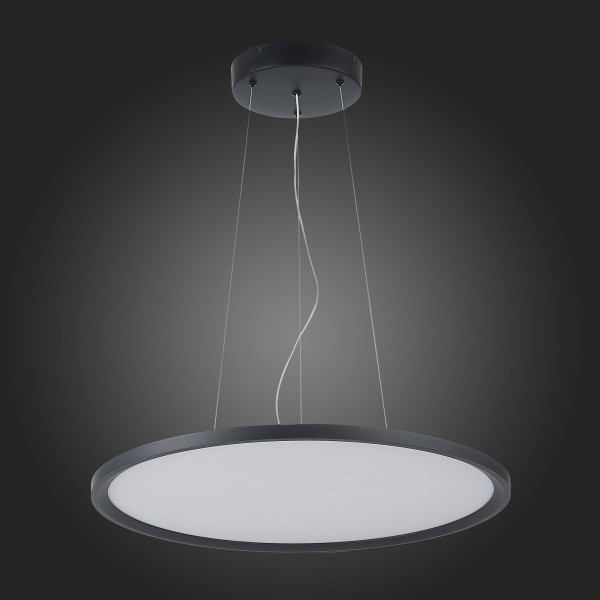 ST602.443.56 Светильник подвесной Черный LED 1*56W 4000K 5 040Lm Ra>80 120 IP20 D600xH36 185-265V Подвесные светильники