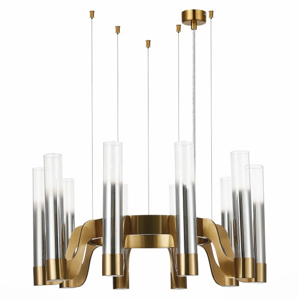 SL1235.303.10 Люстра подвесная ST-Luce Латунь/Хром, Прозрачный E27 10*40W ETTORE