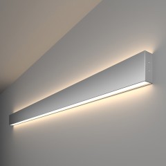 Линейный светодиодный накладной двусторонний светильник 128см 50Вт 4200К серебряный 101-100-40-128