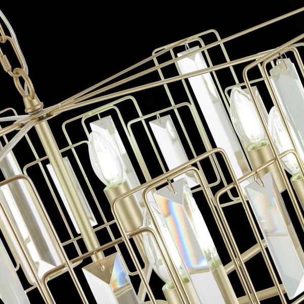 SLE103403-07 Светильник подвесной Шампань/Прозрачный E14 7*40W GIANO