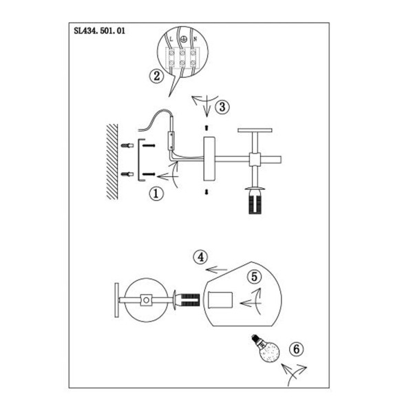 SL434.501.01 Бра ST-Luce Белый/Белый E14 1*40W CALMARE