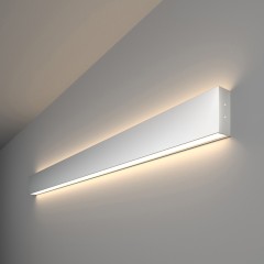 Линейный светодиодный накладной двусторонний светильник 103см 40Вт 4200К серебряный 101-100-40-103