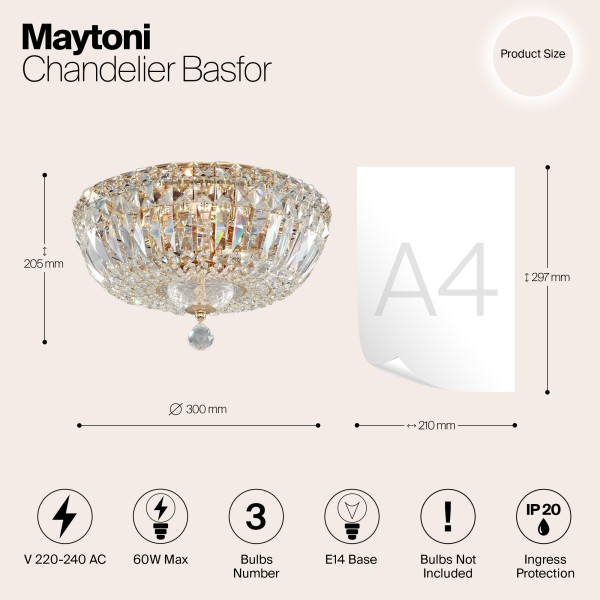 Люстра Maytoni DIA100-CL-03-G