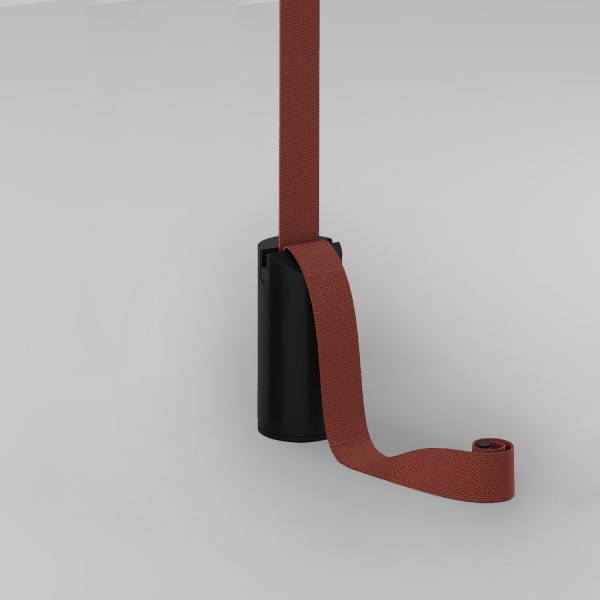 TR5516-BK Утяжелитель для отвесного монтажа трека-ремня Belty, серия Base, D60*H130мм, IP20, черный, алюминий