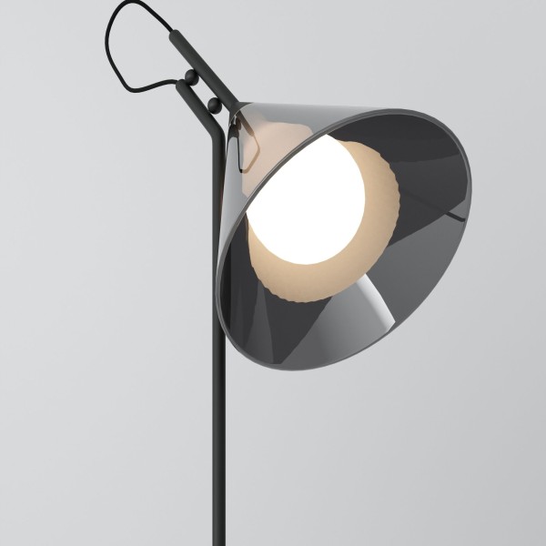 Настольный светильник со стеклянным плафоном 01186/1 черный