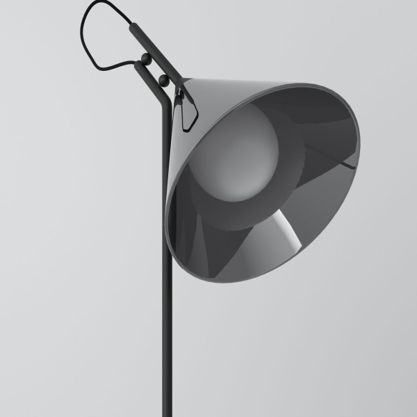 Настольный светильник со стеклянным плафоном 01186/1 черный