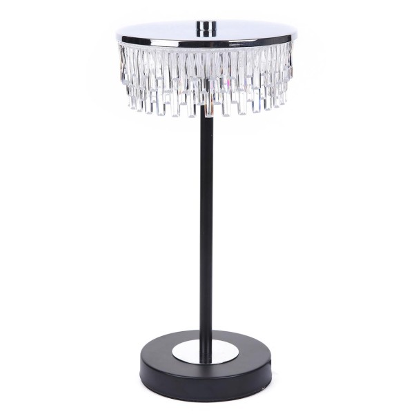 8204/1TL LEDIO LN25 393 серебро/черный/прозрачный, металл/акрил Настольная лампа LED 7W 4000К 220V SATIANA
