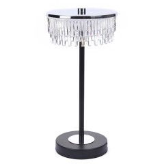 8204/1TL LEDIO LN25 393 серебро/черный/прозрачный, металл/акрил Настольная лампа LED 7W 4000К 220V SATIANA